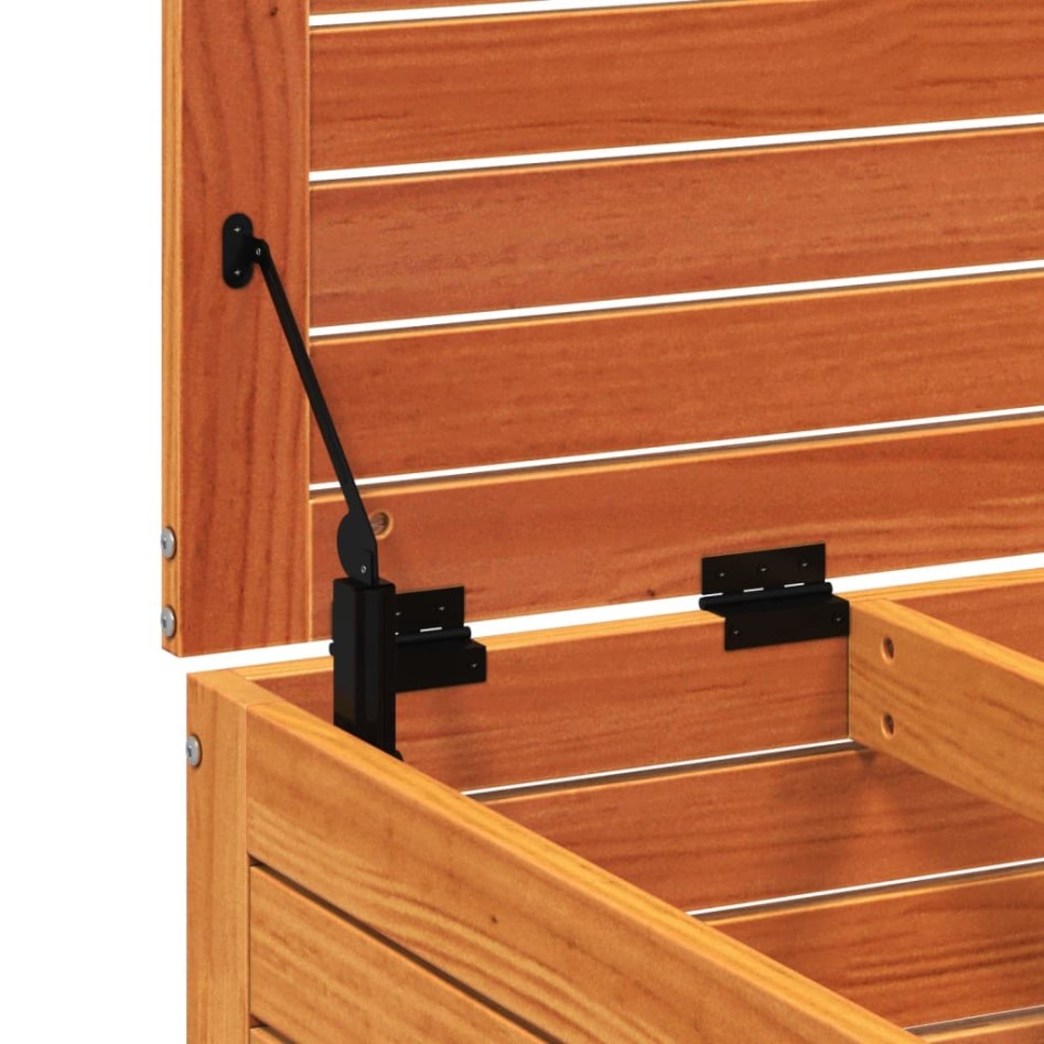 Taburete de jardín madera de pino marrón cera 62x63,5x32