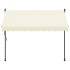 Toldo retráctil de tela y acero crema 250x150