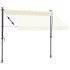 Toldo retráctil de tela y acero crema 250x150