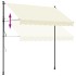 Toldo retráctil de tela y acero crema 250x150