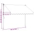 Toldo retráctil de tela y acero crema 250x150