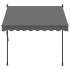 Toldo retráctil de tela y acero gris antracita 200x150