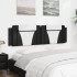 Cabecero de cama acolchado cuero sintético negro blanco 180