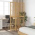 Biombo separador de 3 paneles madera maciza paulownia