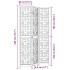 Biombo separador de 3 paneles madera maciza paulownia