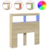 Cabecero de cama con LED roble Sonoma 100x17x102