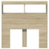 Cabecero de cama con LED roble Sonoma 100x17x102