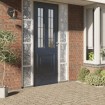 Láminas de ventana esmerilada 4 uds PVC patrón de flores