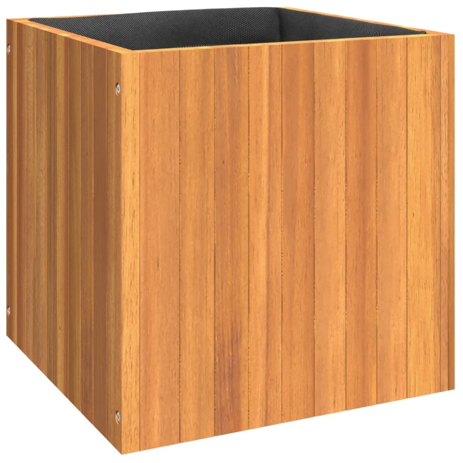 Jardinera de madera maciza de acacia 45x45x45