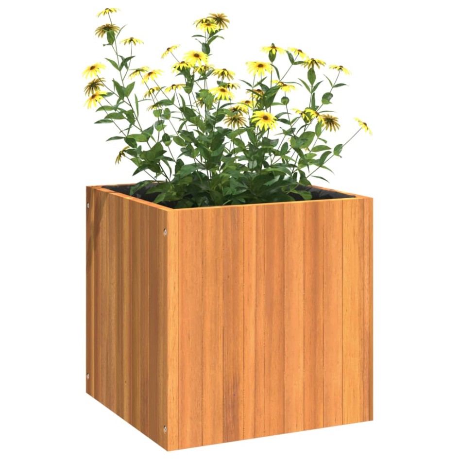 Jardinera de madera maciza de acacia 45x45x45