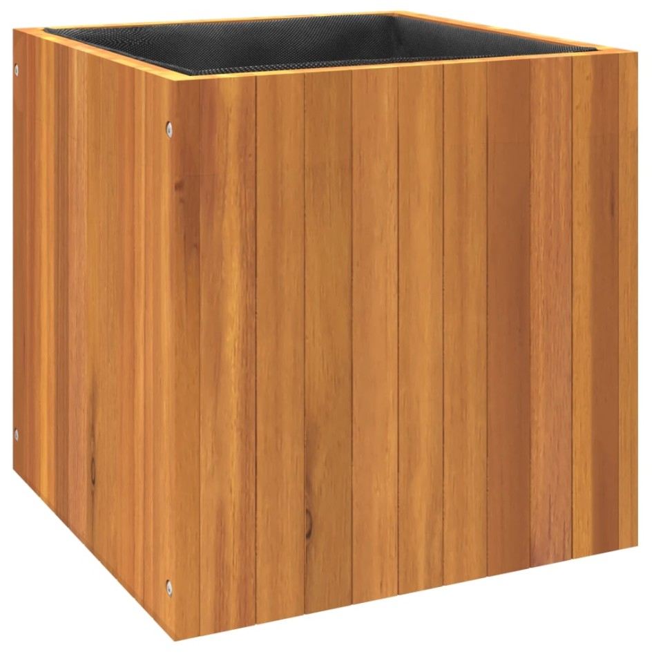 Jardinera de madera maciza de acacia 45x45x45