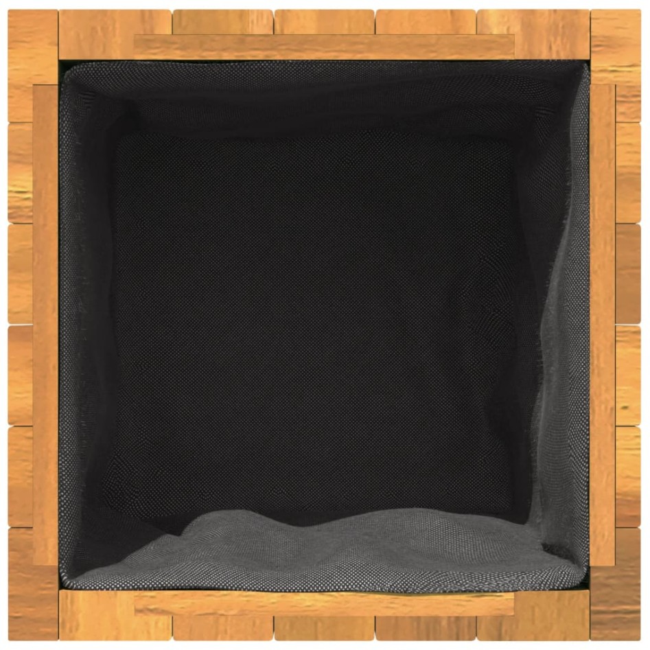 Jardinera de madera maciza de acacia 45x45x45