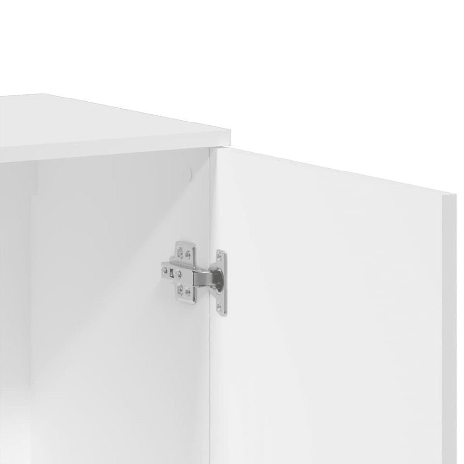 Aparador de madera de ingeniería blanco 79x38x80