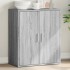 Aparador de madera de ingeniería gris Sonoma 79x38x80