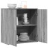 Aparador de madera de ingeniería gris Sonoma 79x38x80