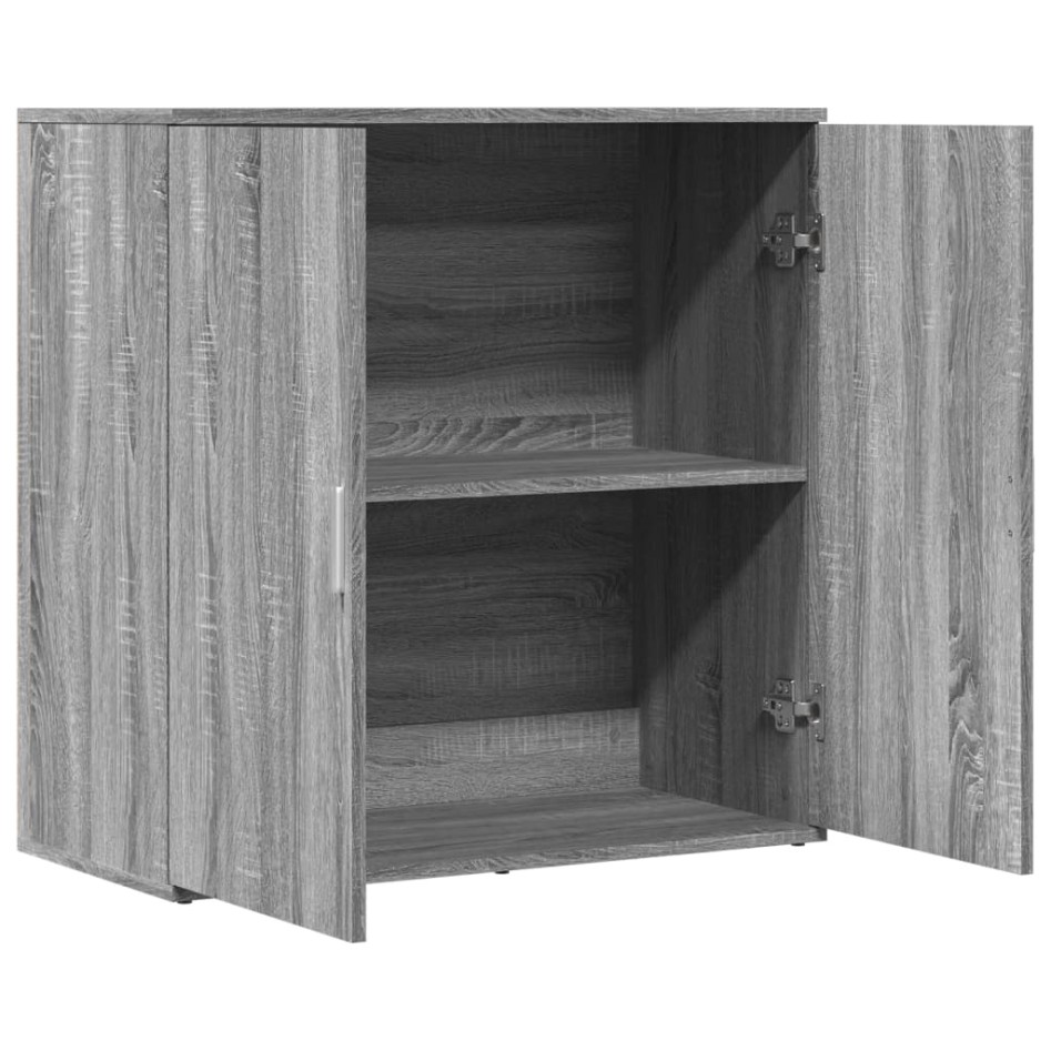 Aparador de madera de ingeniería gris Sonoma 79x38x80