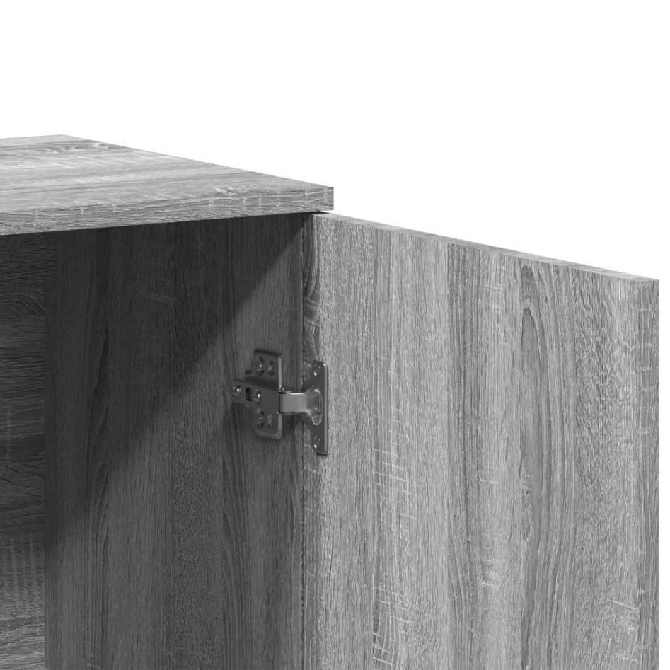 Aparador de madera de ingeniería gris Sonoma 79x38x80