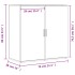 Aparador de madera de ingeniería gris Sonoma 79x38x80