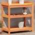 Mesa plantación con estantes madera pino marrón 82,5x45x86,5