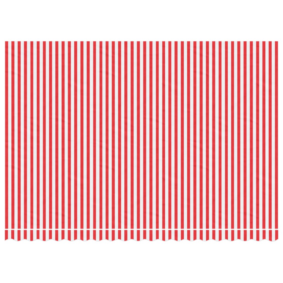 Tela de repuesto de toldo rayas rojas y blancas 4,5x3