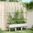 Jardinera con enrejado PP blanco 120x40x142,5