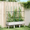 Jardinera con enrejado PP blanco 120x40x142,5 cm