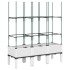 Jardinera con enrejado PP blanco 120x40x142,5