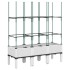 Jardinera con enrejado PP blanco 120x40x142,5