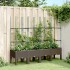 Jardinera con enrejado PP marrón 160x40x142,5