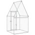 Jaula para gallinas acero galvanizado plateado 100x100x190
