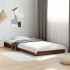 Estructura cama madera ingeniería metal roble marrón 75x190