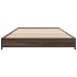 Estructura cama madera ingeniería metal roble marrón 75x190