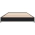 Estructura de cama madera de ingeniería y metal negra 75x190