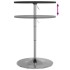Mesa alta de bar madera ingeniería y acero negra 60x60x90