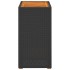 Mesa auxiliar jardín tapa madera ratán PE negro 60x40x75