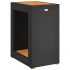 Mesa auxiliar jardín tapa madera ratán PE negro 60x40x75