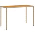 Mesa de jardín superficie de madera ratán PE beige 115x54x74