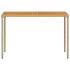Mesa de jardín superficie de madera ratán PE beige 115x54x74