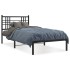 Estructura cama sin colchón con cabecero metal negro 90x200