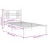 Estructura cama sin colchón con cabecero metal negro 90x200