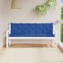 Cojines de banco de jardín 2 uds tela Oxford azul 180x50x7