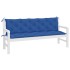 Cojines de banco de jardín 2 uds tela Oxford azul 180x50x7