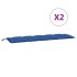 Cojines de banco de jardín 2 uds tela Oxford azul 180x50x7