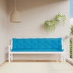 Cojines de banco de jardín 2 uds azul claro 200x50x7 cm