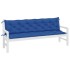 Cojines de banco de jardín 2 uds tela Oxford azul 200x50x7