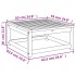 Mesa de jardín madera maciza de acacia 63x63x30