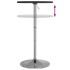 Mesa alta de bar madera ingeniería y acero negra 50x50x90