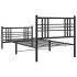 Estructura cama sin colchón con estribo metal negro 100x190