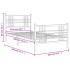 Estructura cama sin colchón con estribo metal negro 100x190