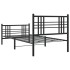 Estructura cama sin colchón con estribo metal negro 90x190